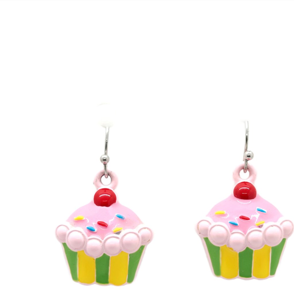 Pink Cupcake Earrings